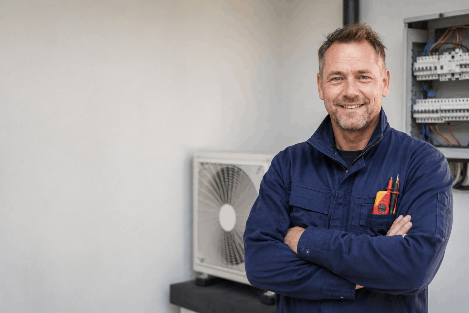 Monteur van Engwerda Installaties aan het werk